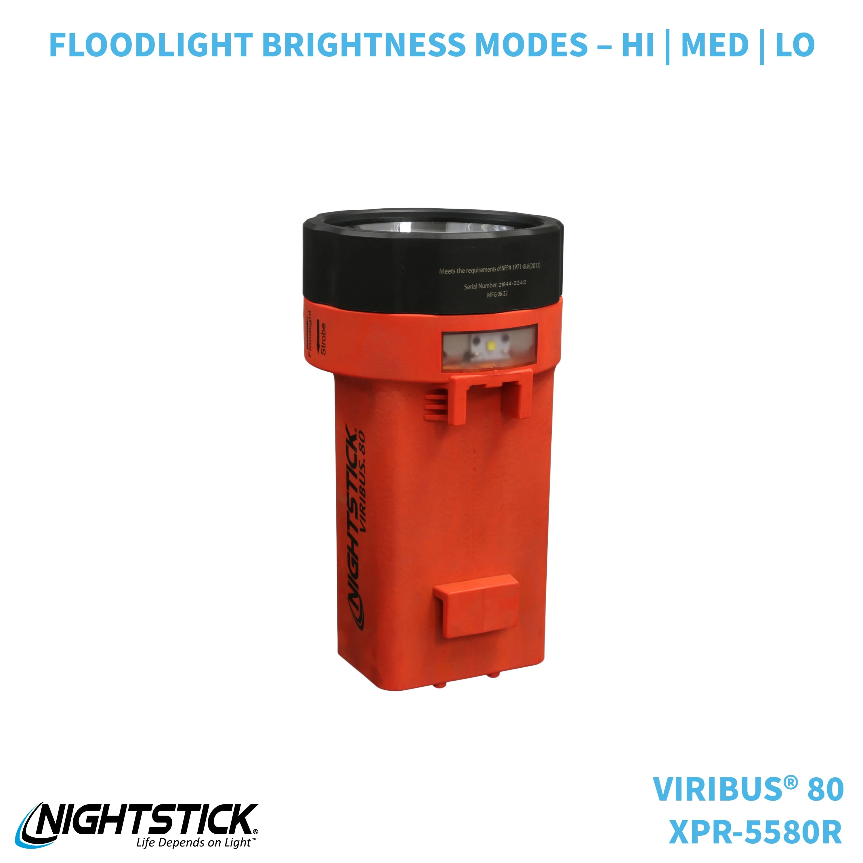 XPR-5580R: [Zone 0] VIRIBUS® 80 IS Rechargeable Dual-Light Lantern