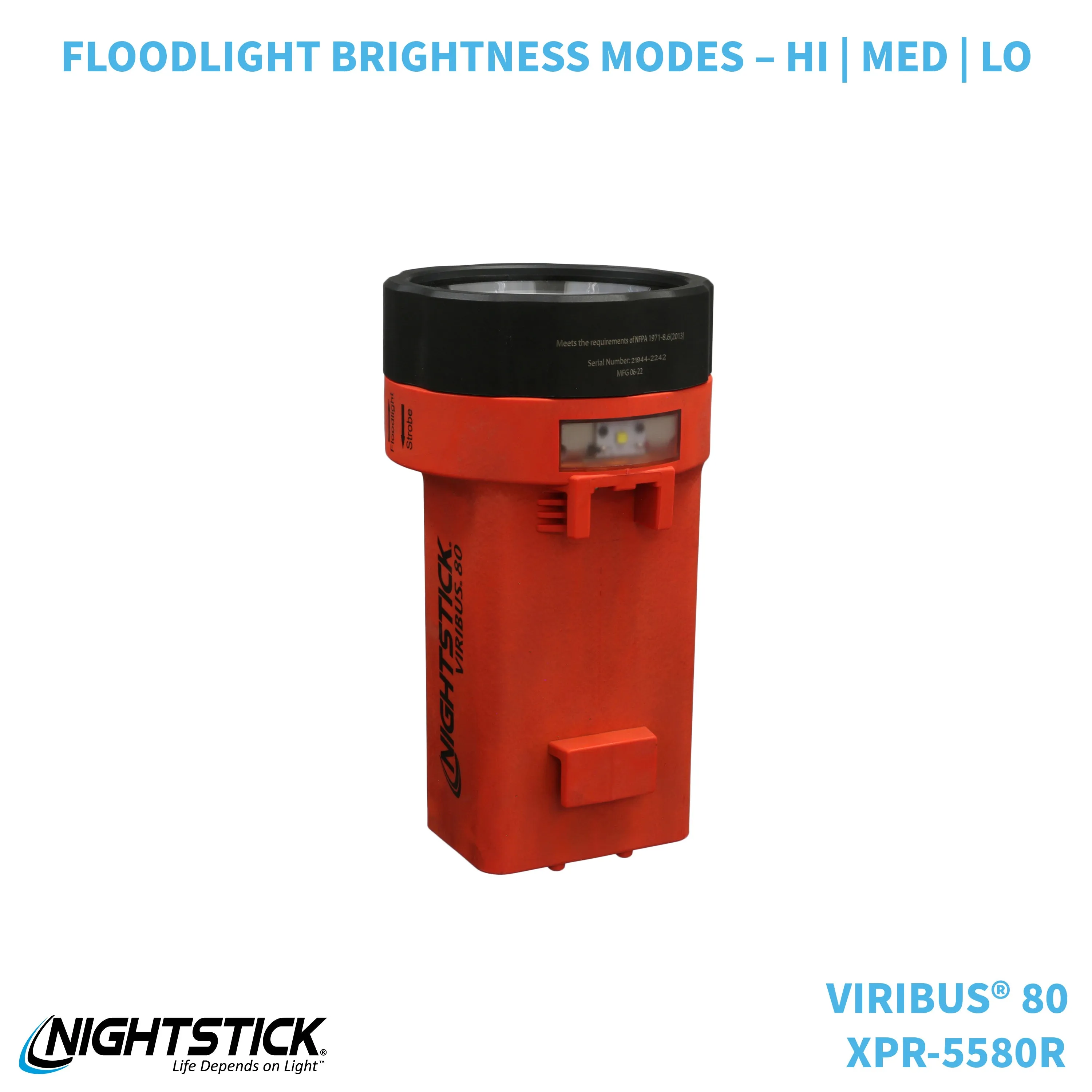 XPR-5580R: [Zone 0] VIRIBUS® 80 IS Rechargeable Dual-Light Lantern